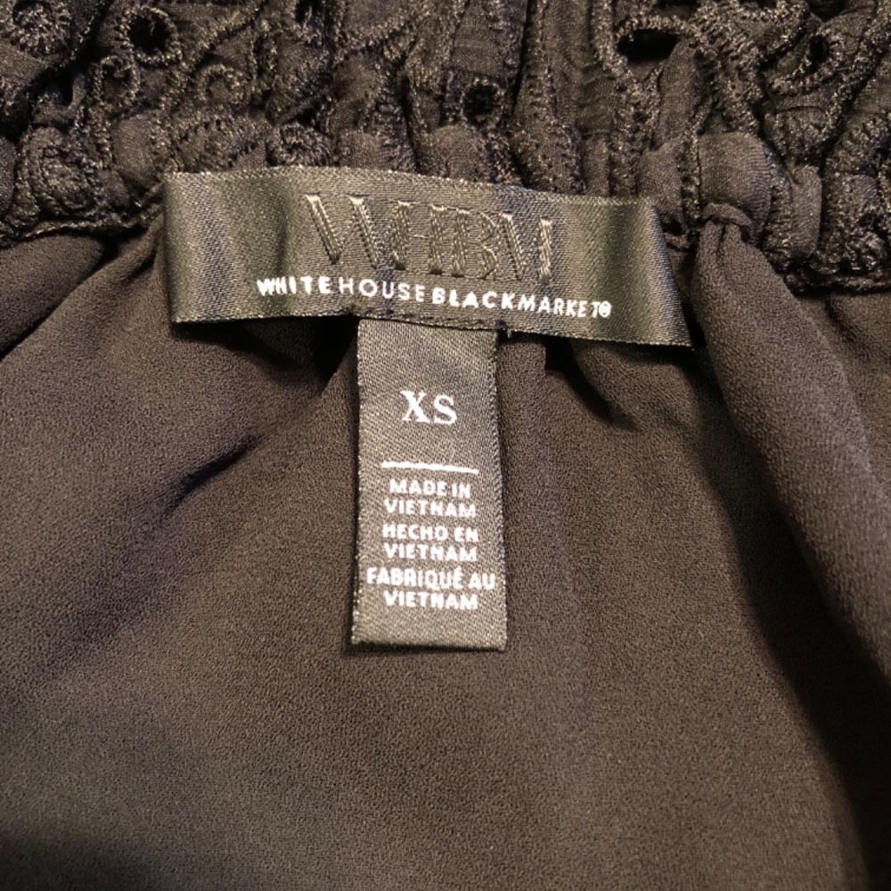 WHBM Off The Shoulder Eyelet Blouse size XS - Picture 7 of 9